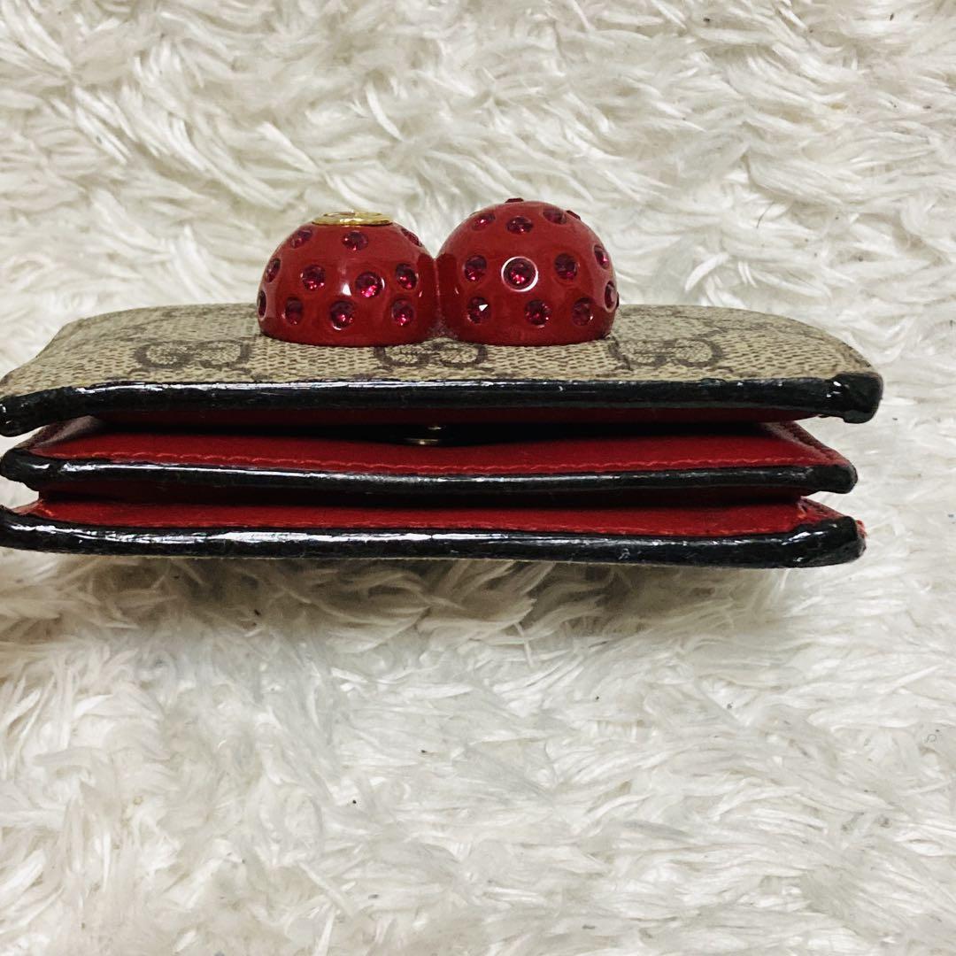 レア】グッチ 折り財布 チェリー 財布 GG 限定 さくらんぼ 赤