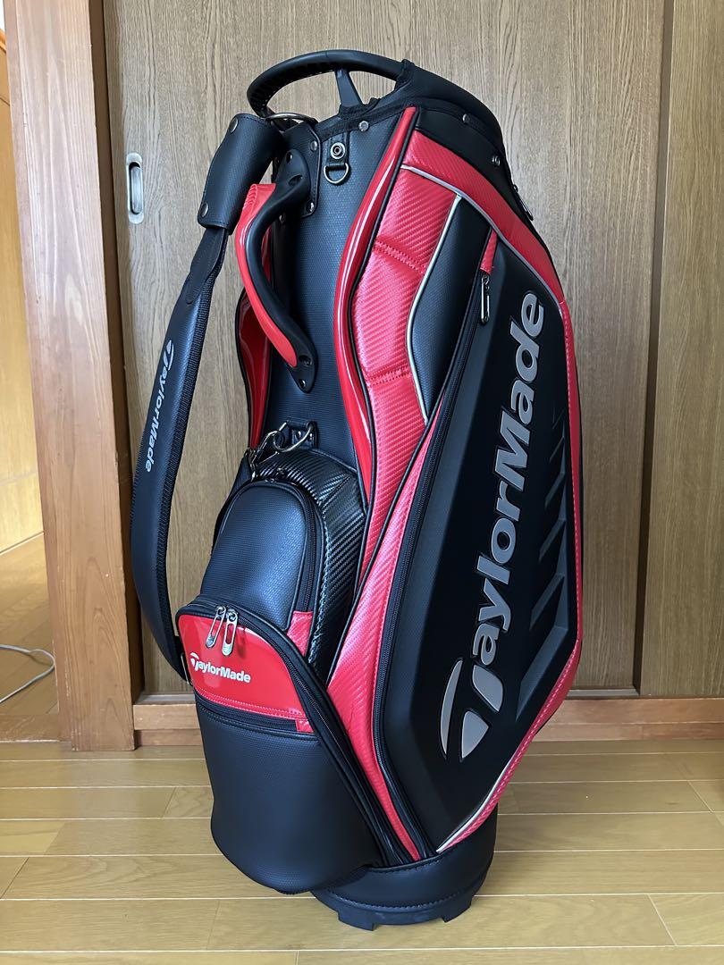 ジュンTaylorMade キャディバッグ 赤と黒 テーラーメイド taylormade キャディバック 9インチ 黒赤