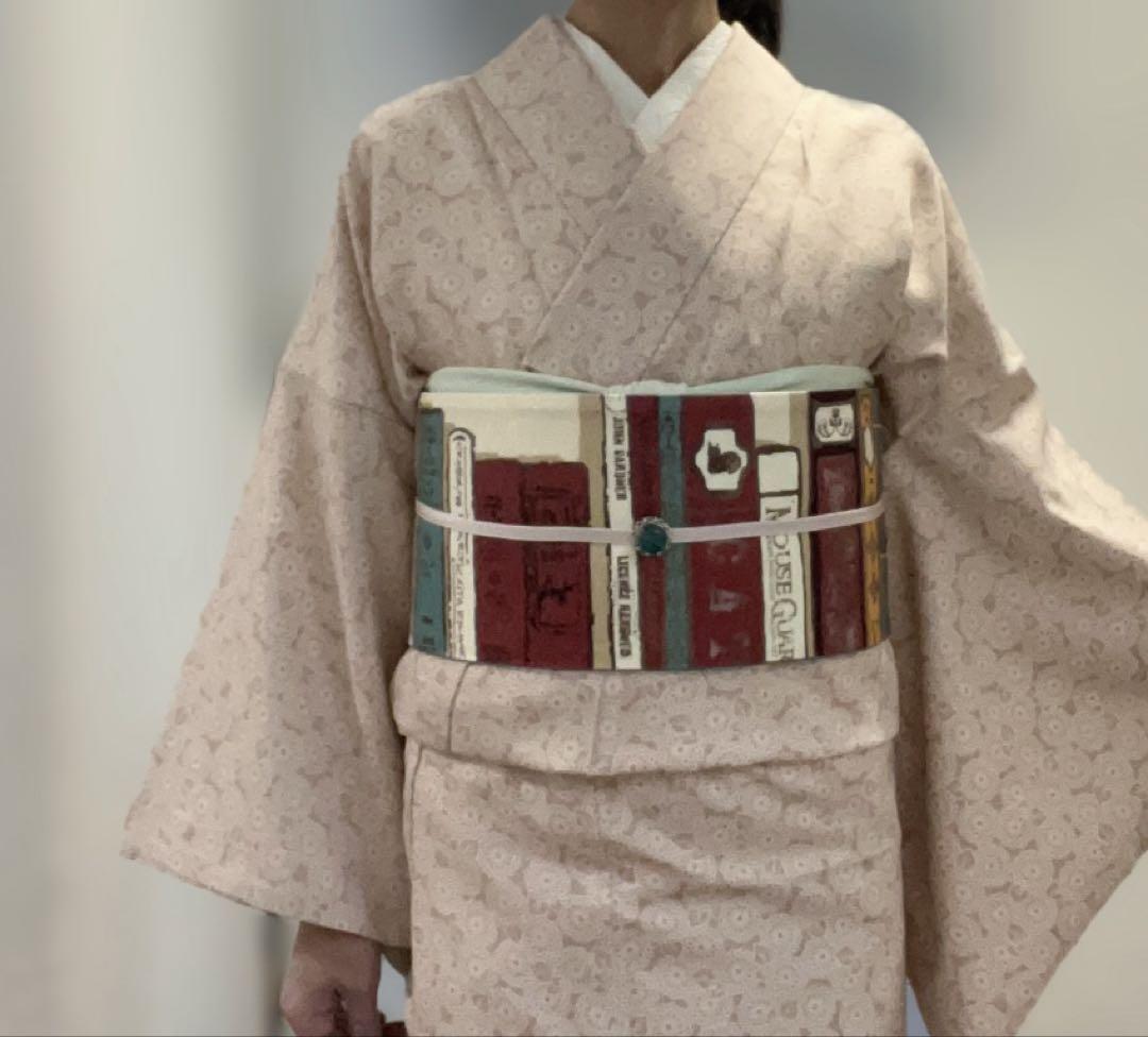 wakka 正絹 半巾帯 ねこの古本屋 美品 - メルカリ