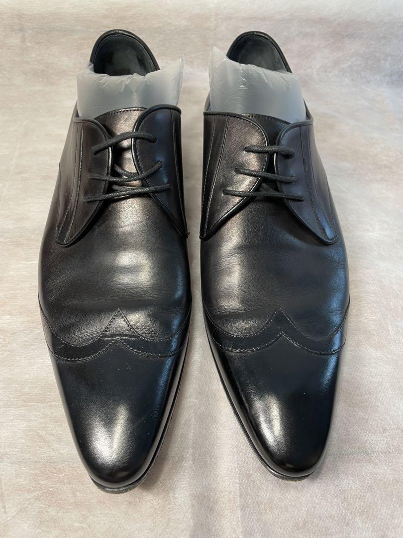GUCCI エナメルレザー ドレスシューズ 黒 中古・古着通販】GUCCI (グッチ) レザーシューズ ブラック