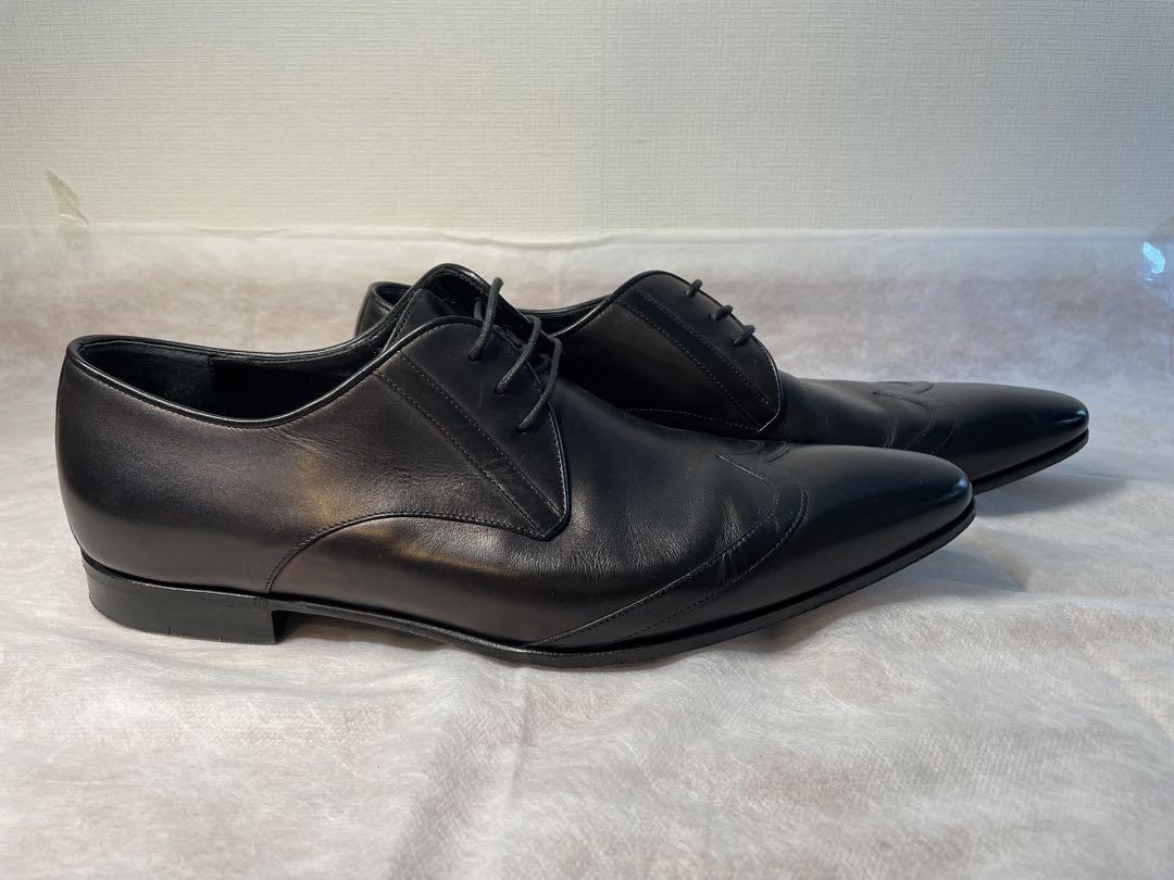 GUCCI エナメルレザー ドレスシューズ 黒 中古・古着通販】GUCCI (グッチ) レザーシューズ ブラック