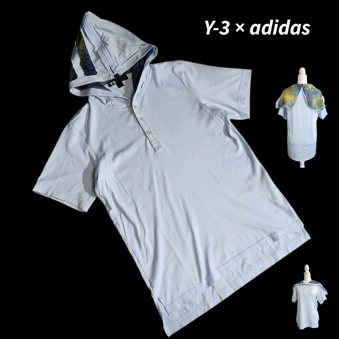 Y-3 × adidas コラボ・2WAY ハーフボタン半袖パーカー 68652