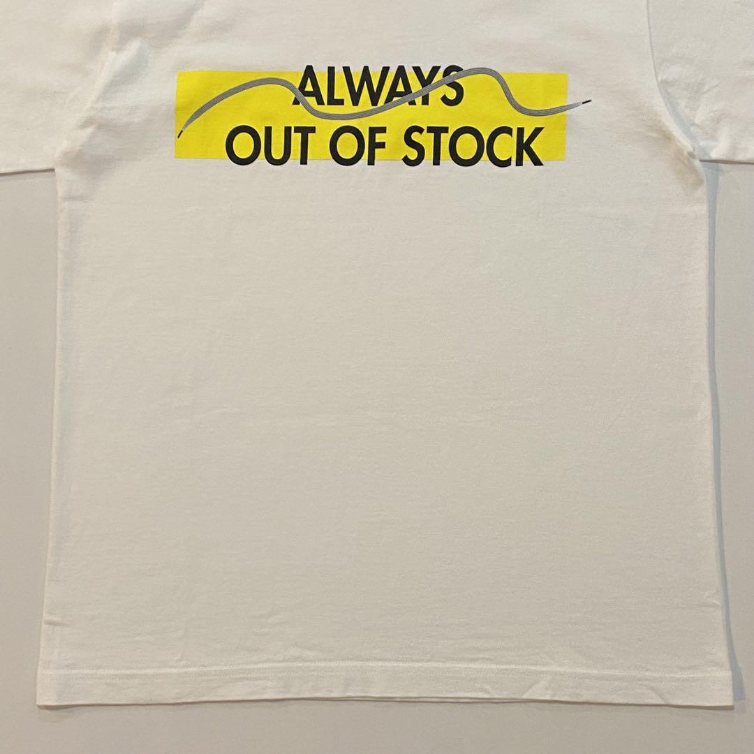 always out of stock 非売品 ALWAYS OUT OF STOCK 両面プリントTシャツ 日本製 白 M - メルカリ
