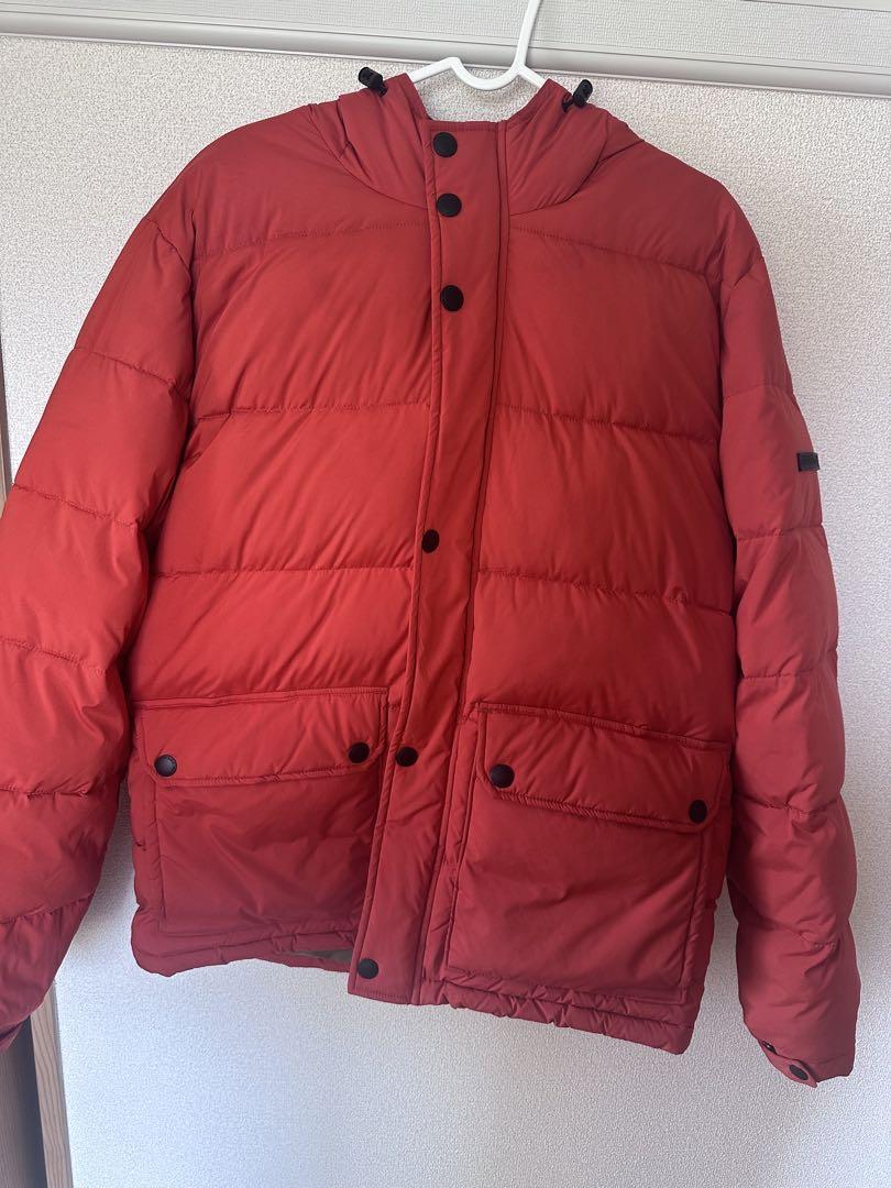 AMERICAN EAGLE フード付きダウンジャケット Mサイズ レッド