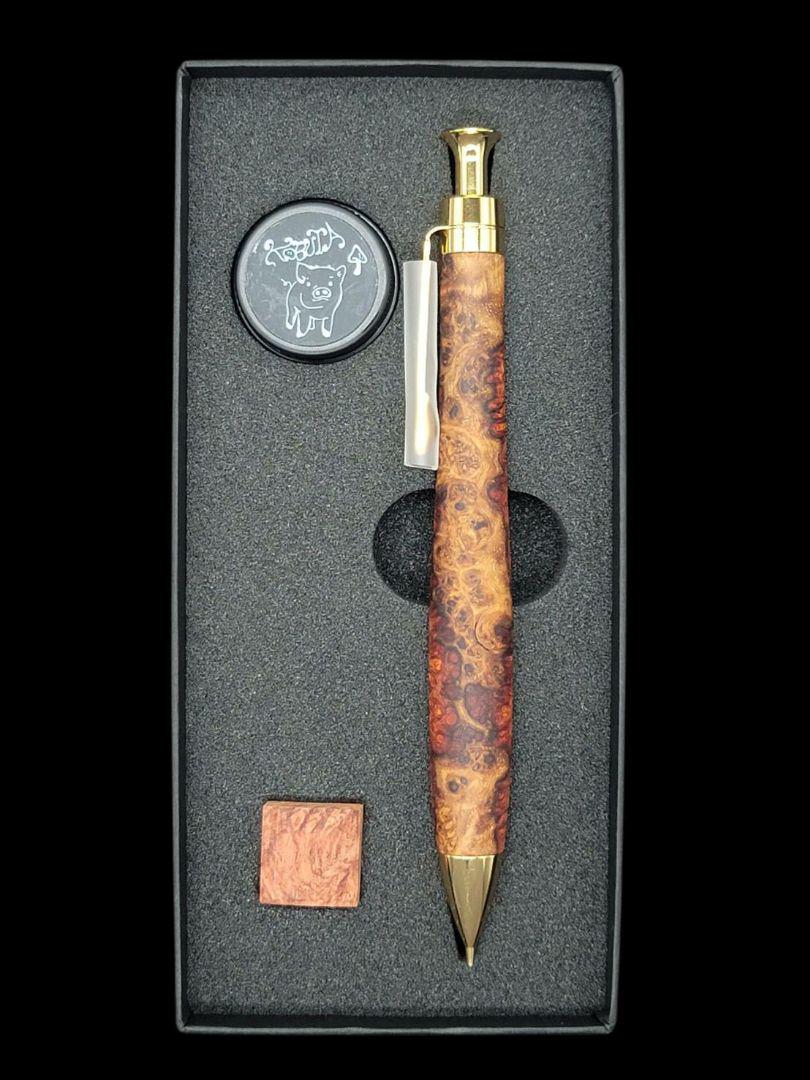 新品 こぶた工房 極上花梨瘤紅白 シャープペンシル0 5｜Yahoo