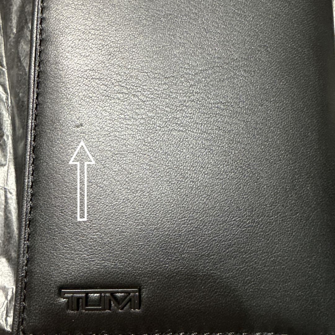 【新品未使用】TUMI 二つ折り財布 本革 ブラック
