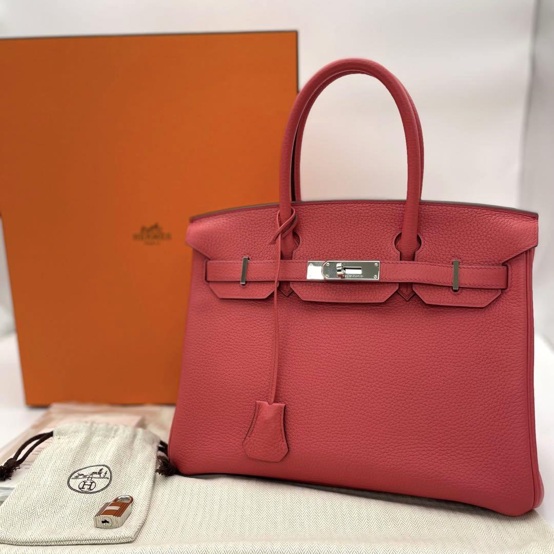 極美品✨HERMES バーキン30 トゴ ブーゲンリビア D刻印 ハンドバッグ