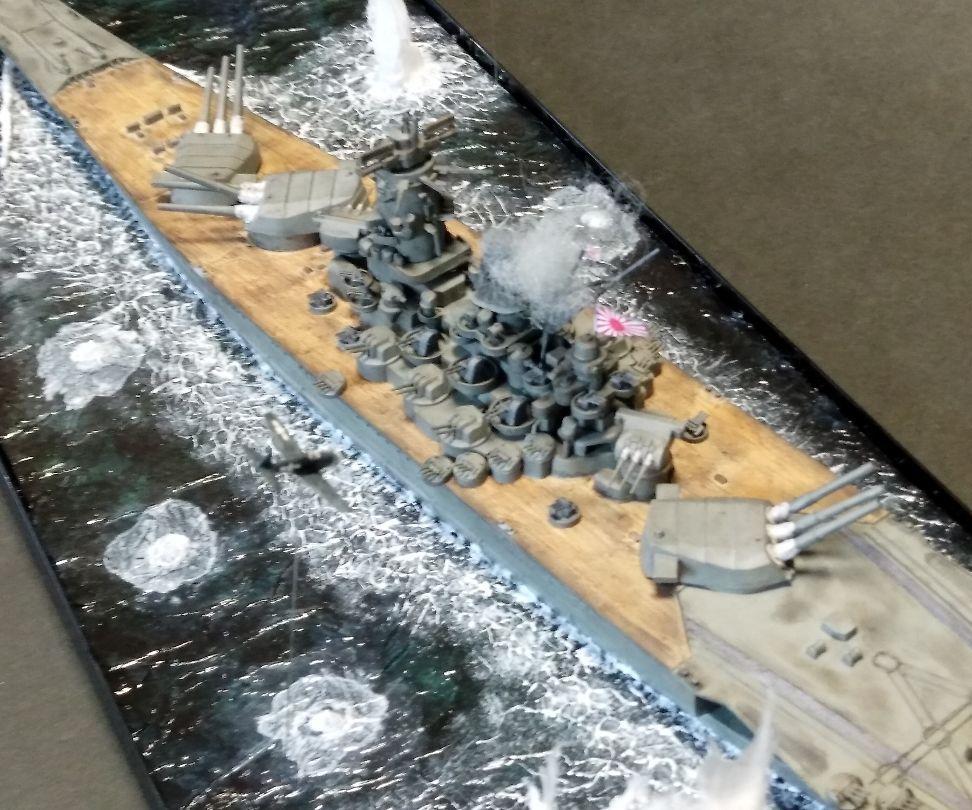 タミヤ　日本海軍　戦艦大和　1/700　プラモデル完成品　ジオラマ タミヤ 日本海軍 戦艦大和 1/700 プラモデル完成品 ジオラマ