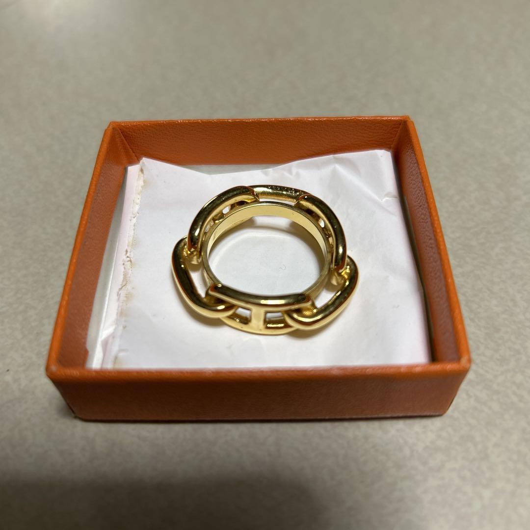 HERMES エルメス スカーフリング ゴールド