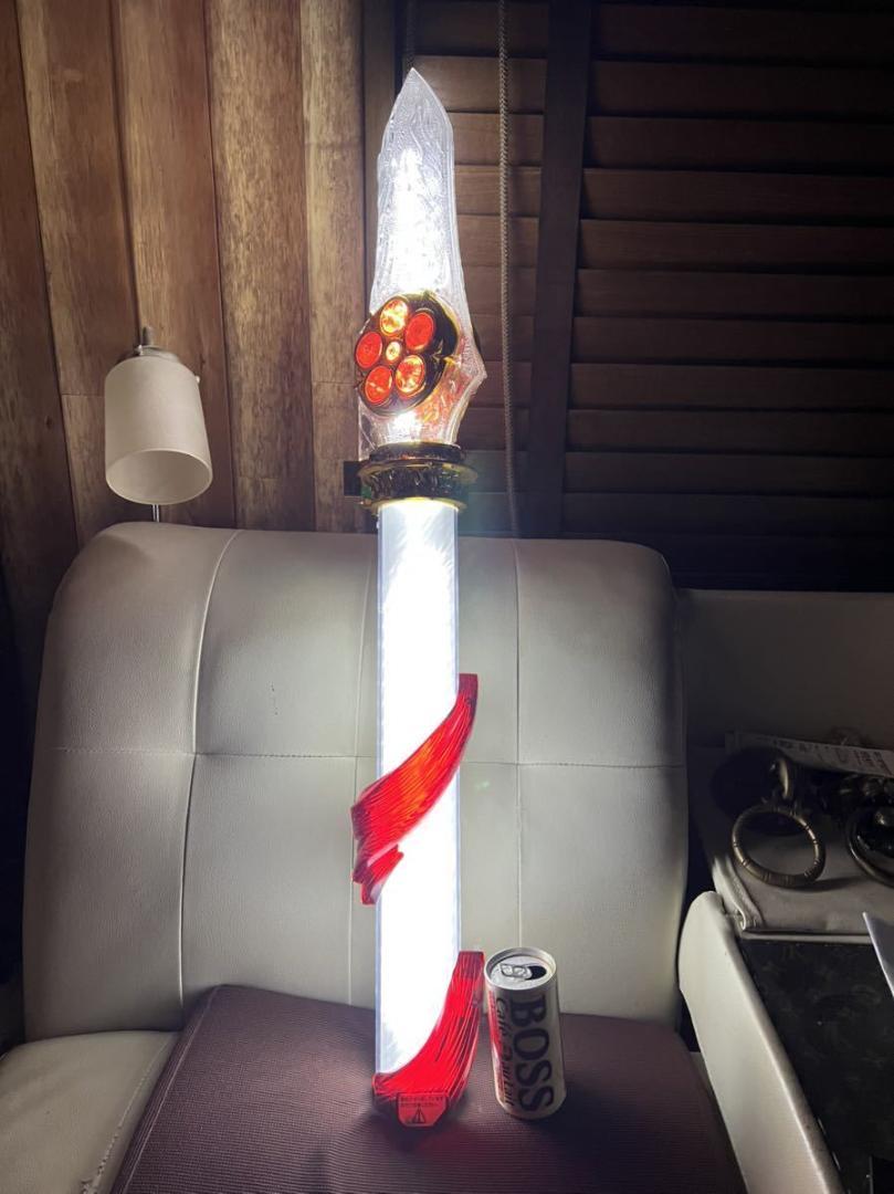 花の慶次 大型 蓮 槍 役物 LED発光加工品！ お車の！お部屋のインテリアに！