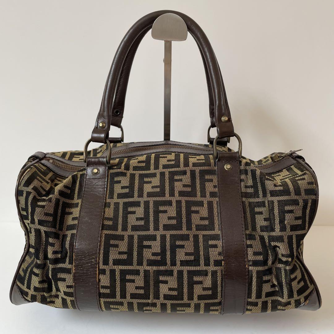 FENDI フェンディ ミニ ボストンバッグ ズッカ レディース