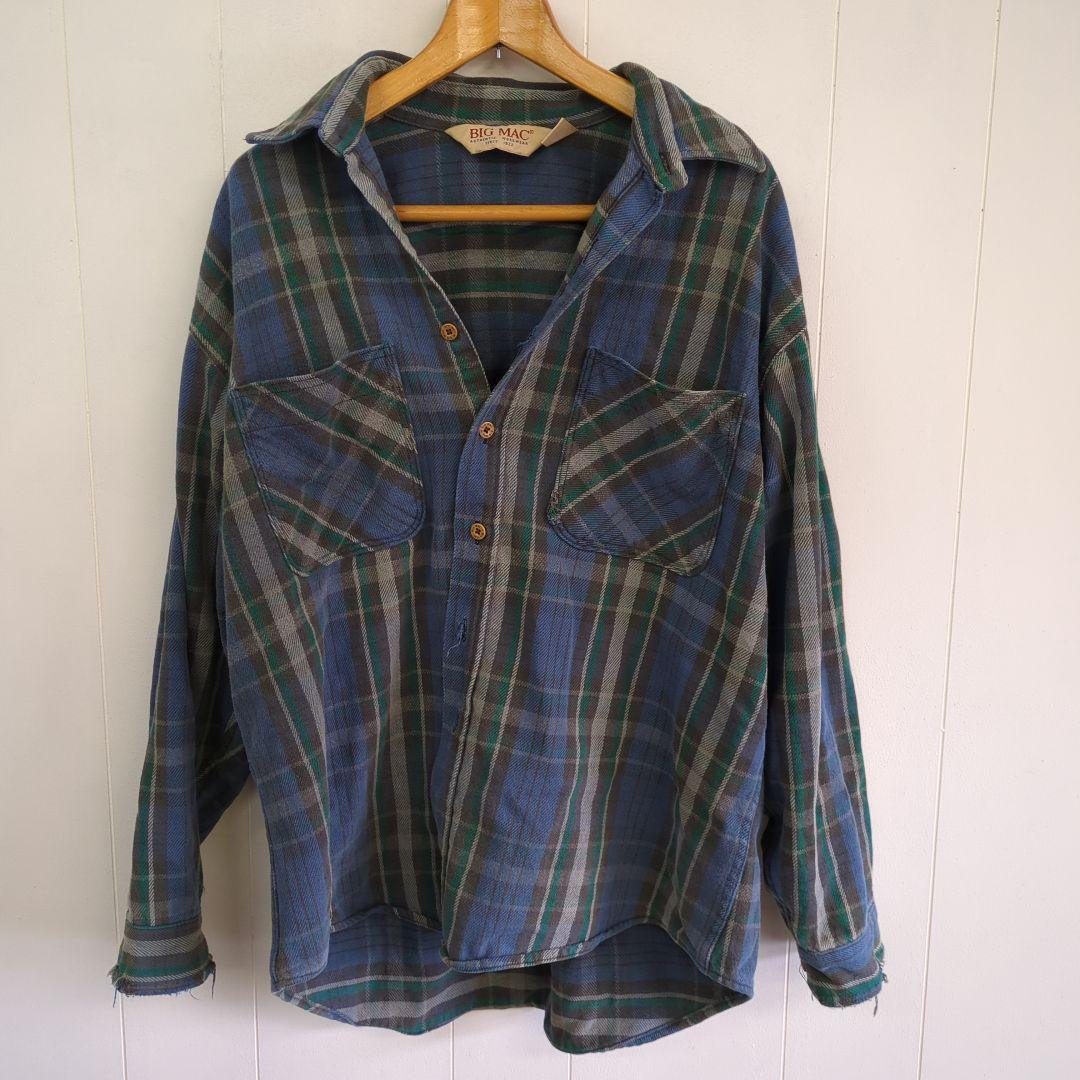 80s 90s BIGMAC heavy flannel shirt