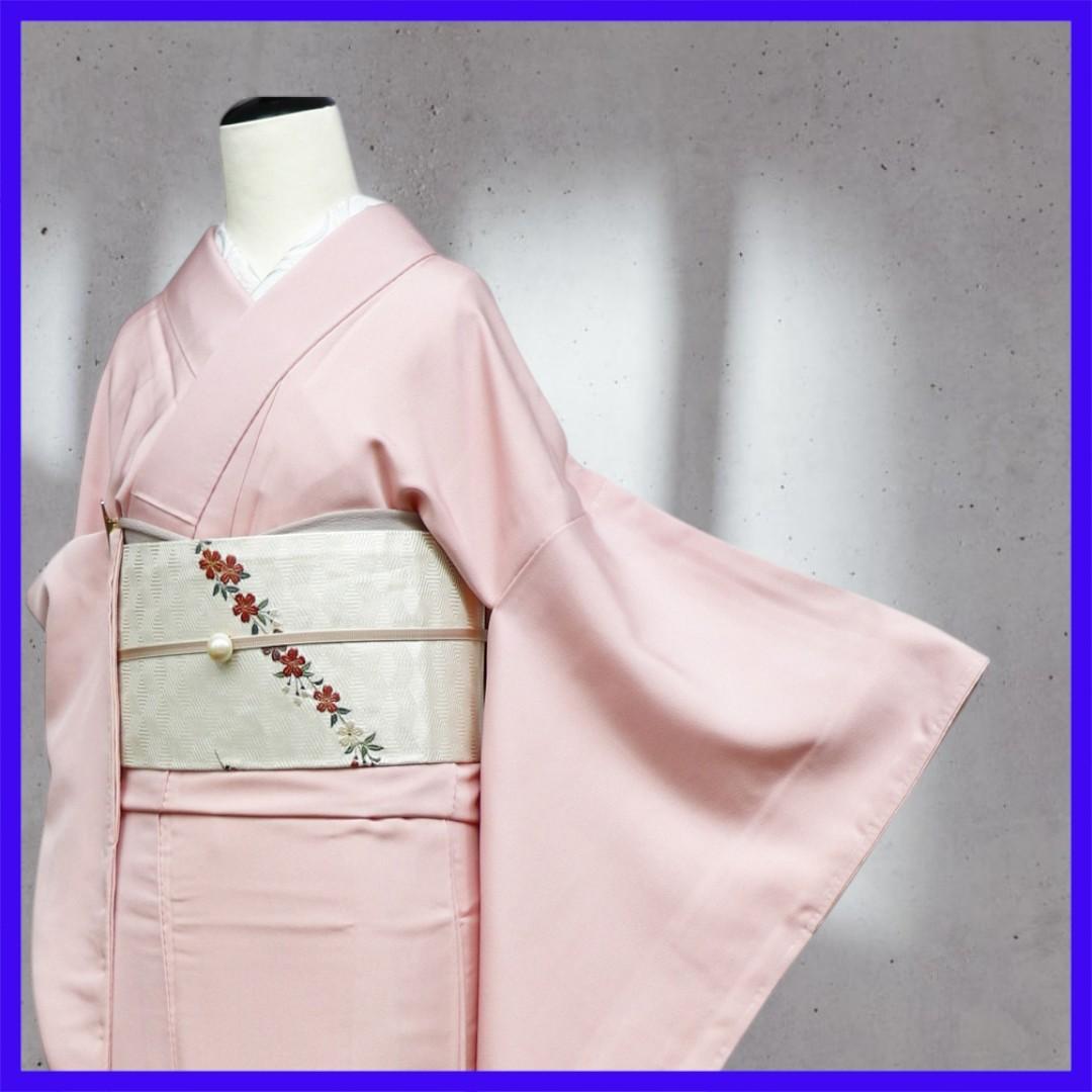 よ*う様 Y0904★ 着物淡雪 ★ 正絹　袷付下げ　裾暈し　文箱の刺繍
