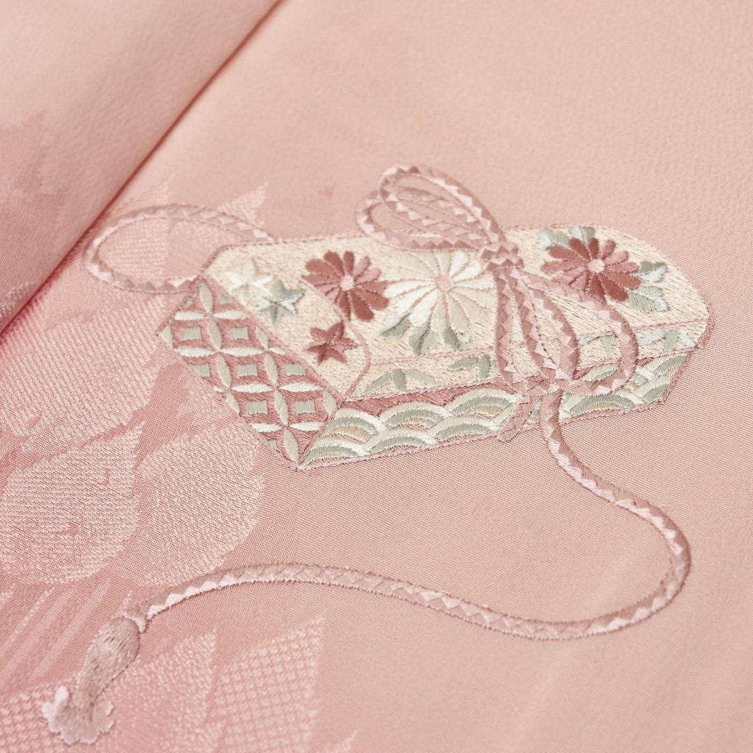 よ*う様 Y0904★ 着物淡雪 ★ 正絹　袷付下げ　裾暈し　文箱の刺繍