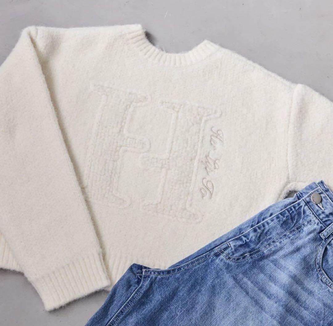 Shipped in early February] H Boa Logo Knit Pullover