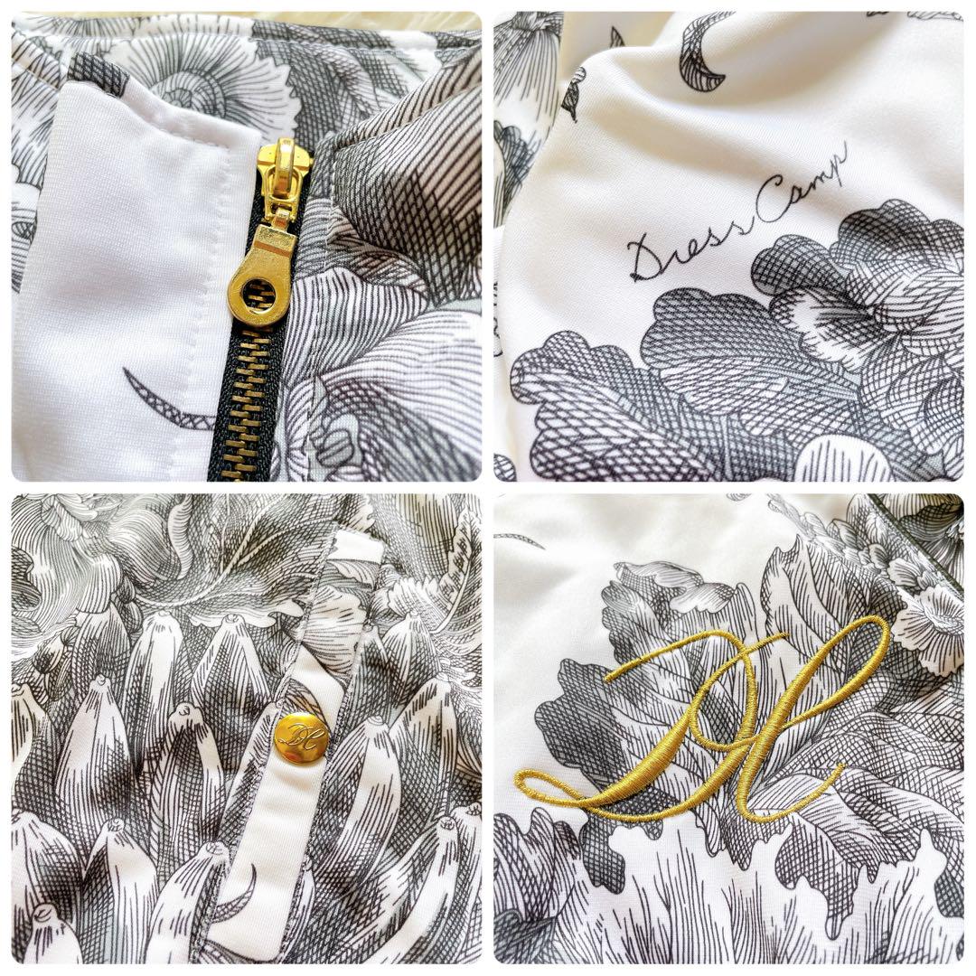 美品✨ドレスキャンプ 花柄ジャージセットアップ　XL 刺繍　金ボタン　洗える