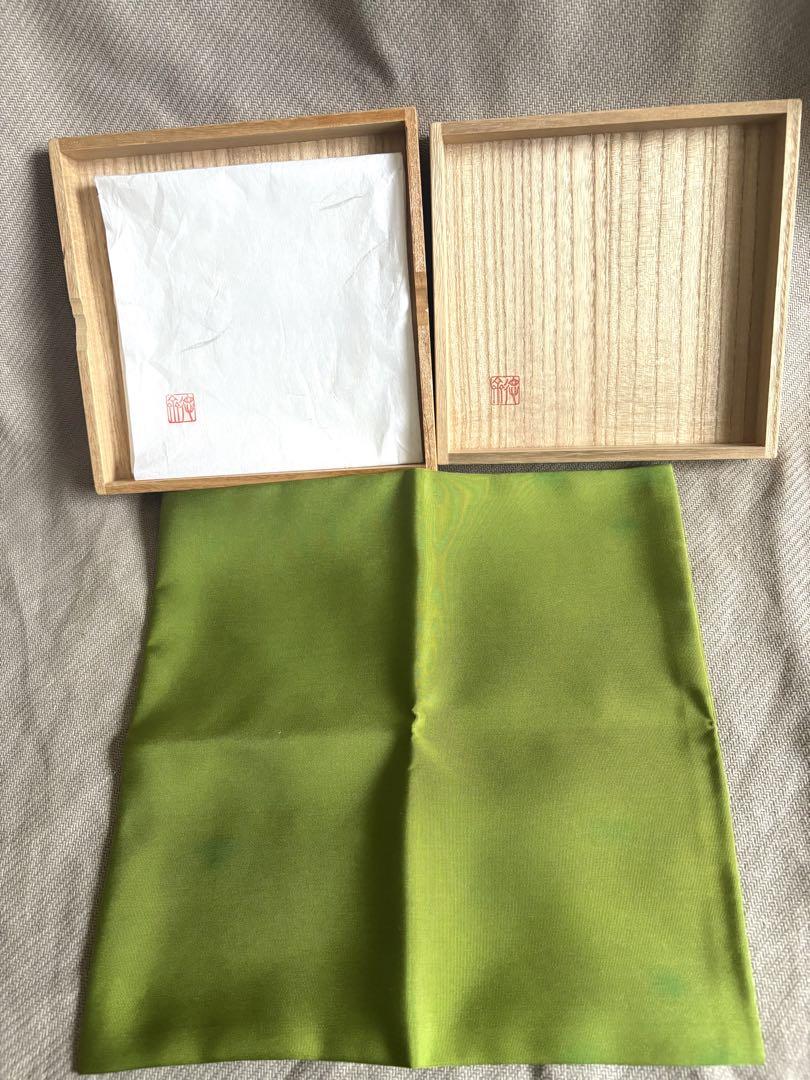 茶道具　帛紗　徳齋のふくさ　黄緑色