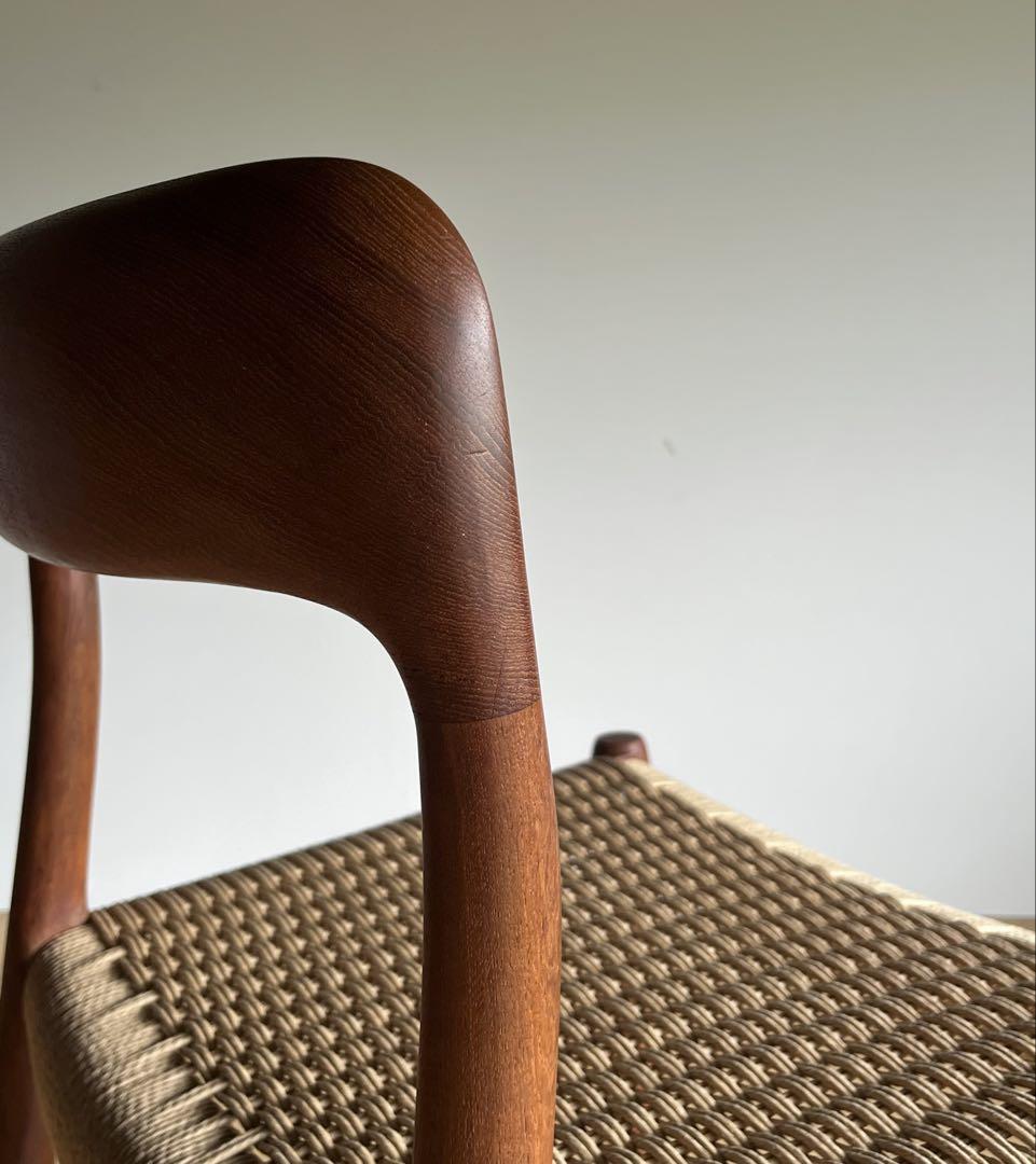 Niels Moller Model 75 チーク ペーパーコード張替え後未使用 Niels Moller Model 75 チーク ペーパーコード張替え後未使用 椅子