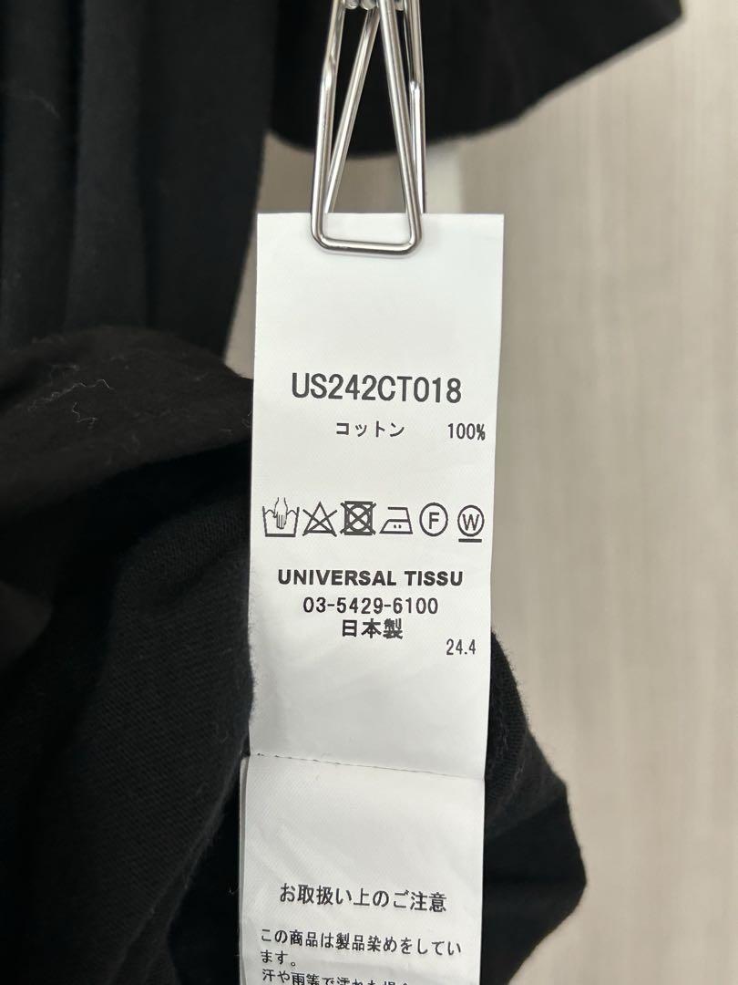 UNIVERSAL TISSU／スタンダード天竺Ｔシャツワンピース／ブラック半袖