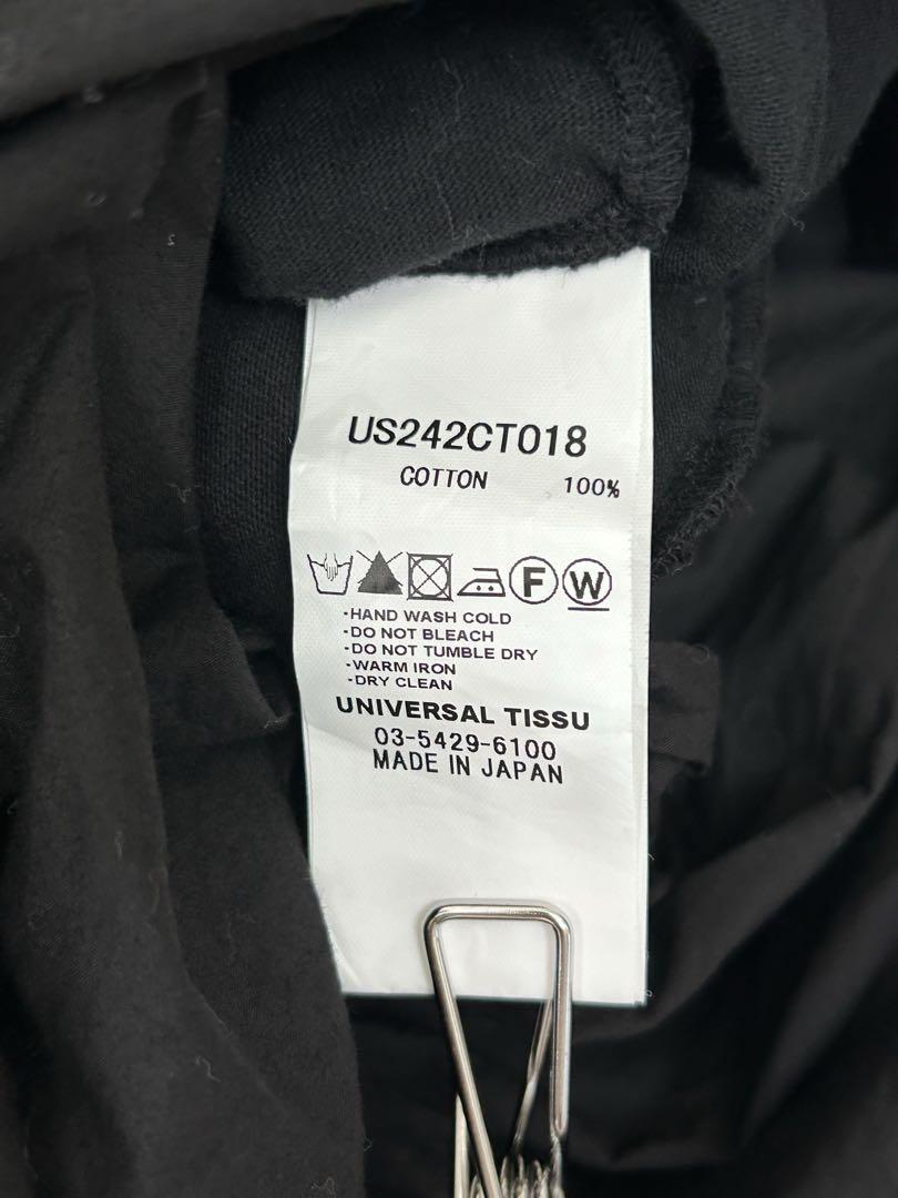 UNIVERSAL TISSU／スタンダード天竺Ｔシャツワンピース／ブラック半袖