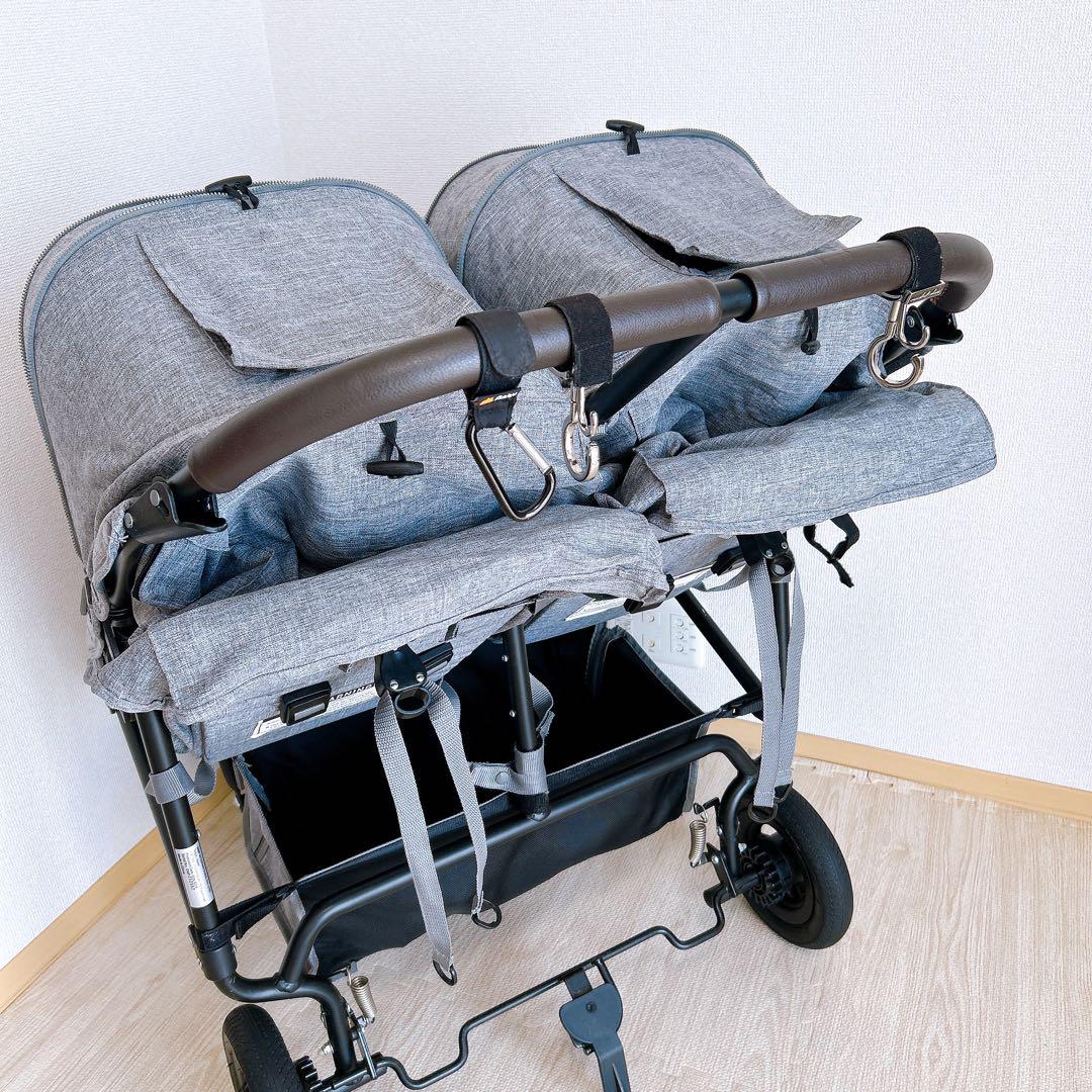 美品　エアバギー ココダブル フロムバース　アースグレー
