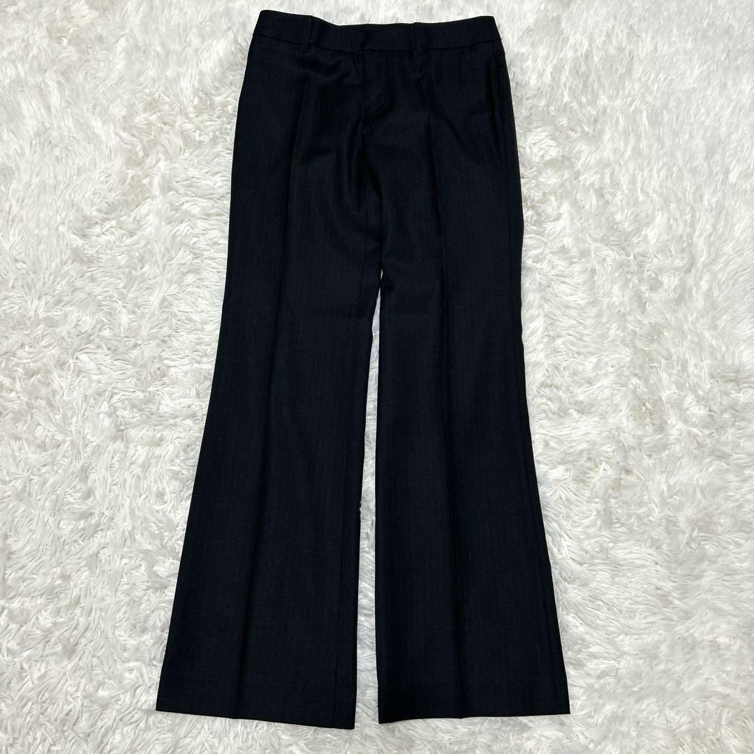 美品✨エムプルミエ パンツスーツ ピンストライプ セミワイド 1ボタン M相当