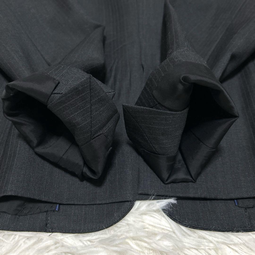 美品✨エムプルミエ パンツスーツ ピンストライプ セミワイド 1ボタン M相当
