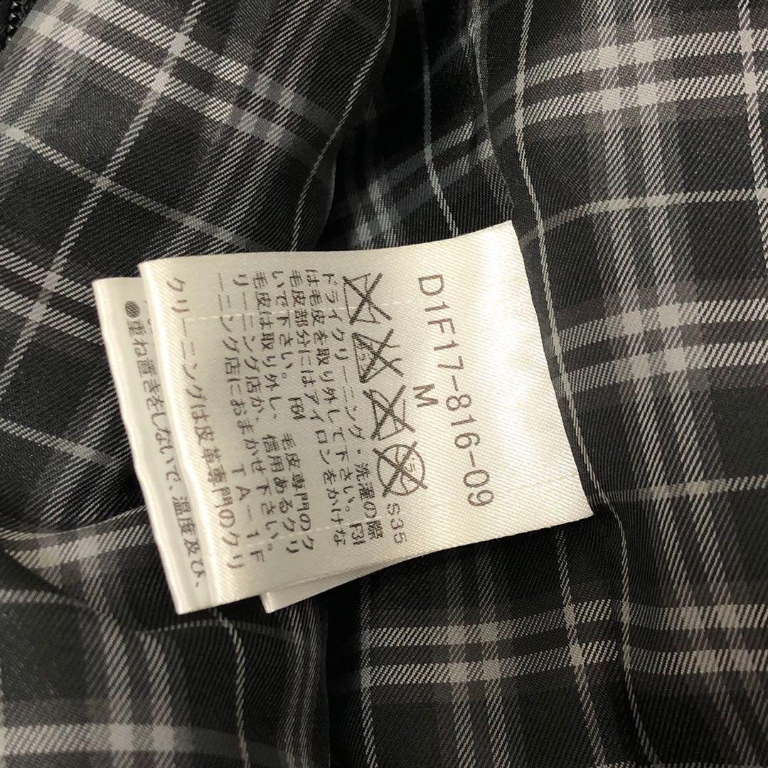 BURBERRY BLACK LABEL レザージャケット チェック ブラック