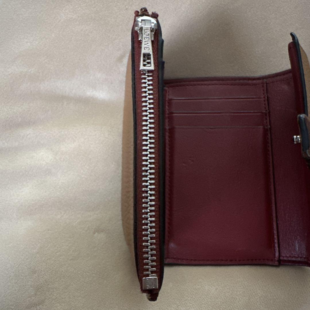 loewe ロエベ　財布　スモールバーティカルウォレット　ブラウン　アナグラム