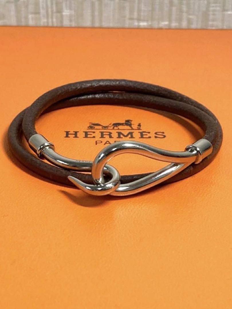 HERMES エルメス　ジャンボ　2連ブレスレット　シルバー金具　チョーカー HERMES エルメス ジャンボ 2連ブレスレット シルバー金具 チョーカー