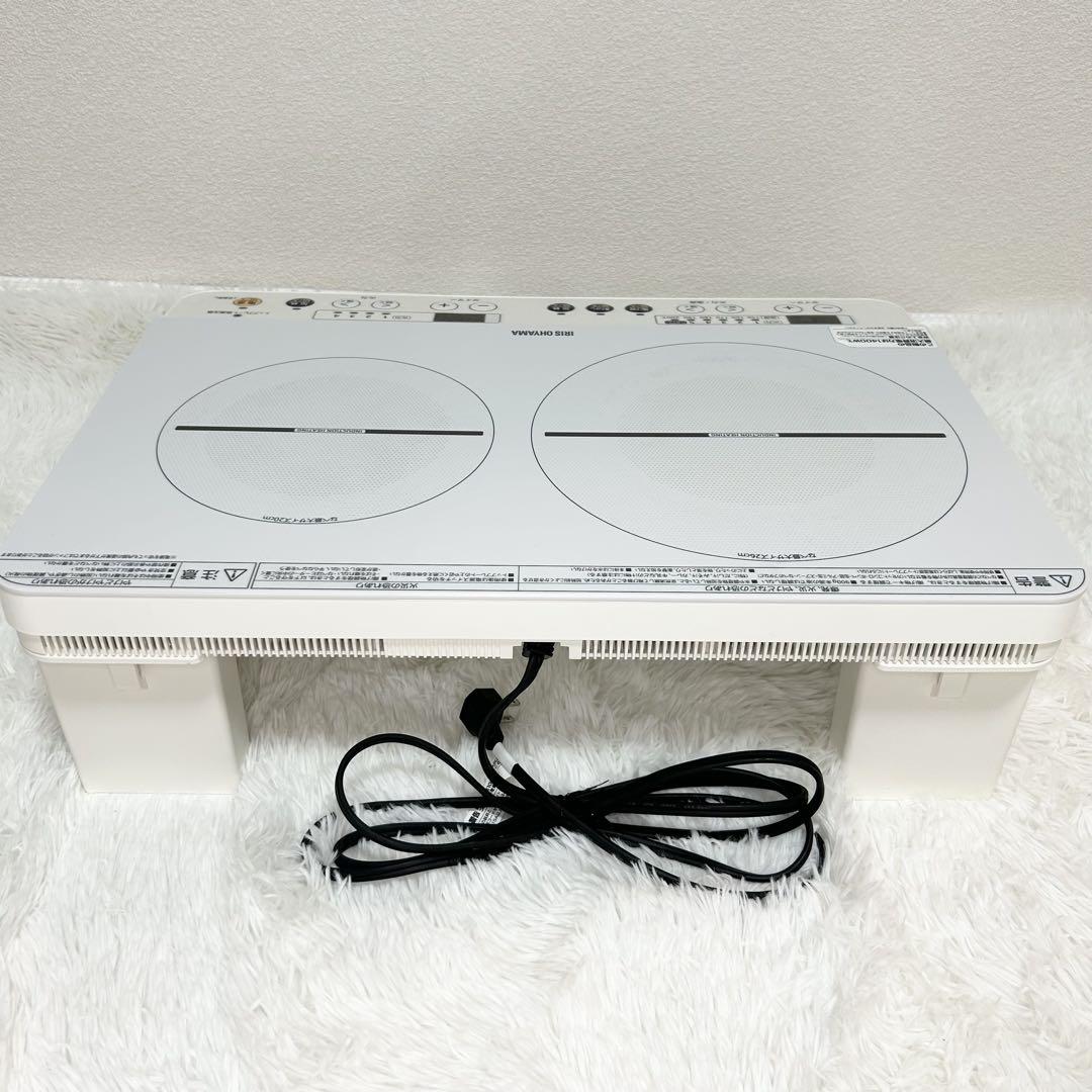 IHコンロ　クッキングヒーター　IRIS OHYAMA IHK-W12SV-W