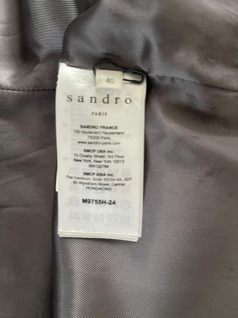 SANDRO Matteo ウール ダッフルコート ダークグレー SANDRO Matteo ウール ダッフルコート ダークグレー