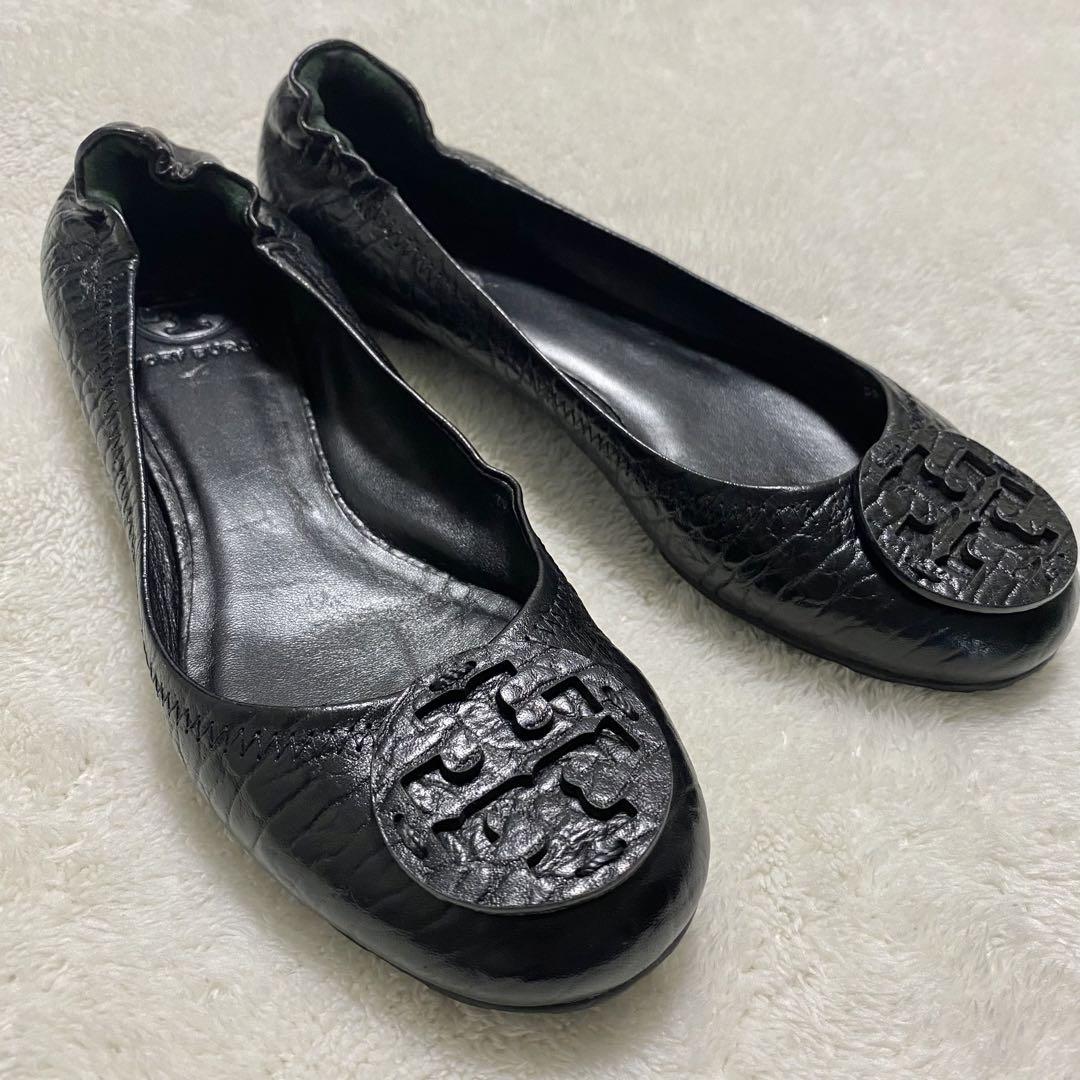 TORY BURCH トリーバーチ  バレエシューズ　クロコ型押し　クロコダイル