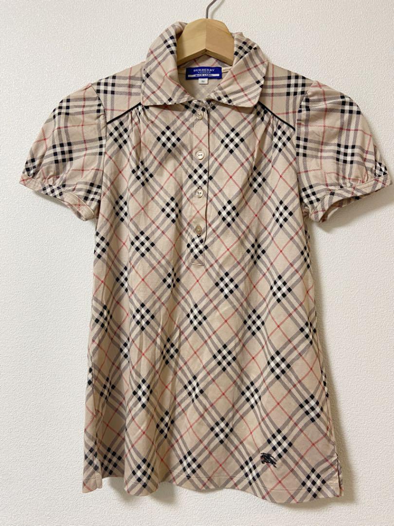 BURBERRY BLUE LABEL バーバリー ノバチェック カットソー 良品✨BURBERRY BLUE LABEL ノバチェックカットソー M 赤半袖