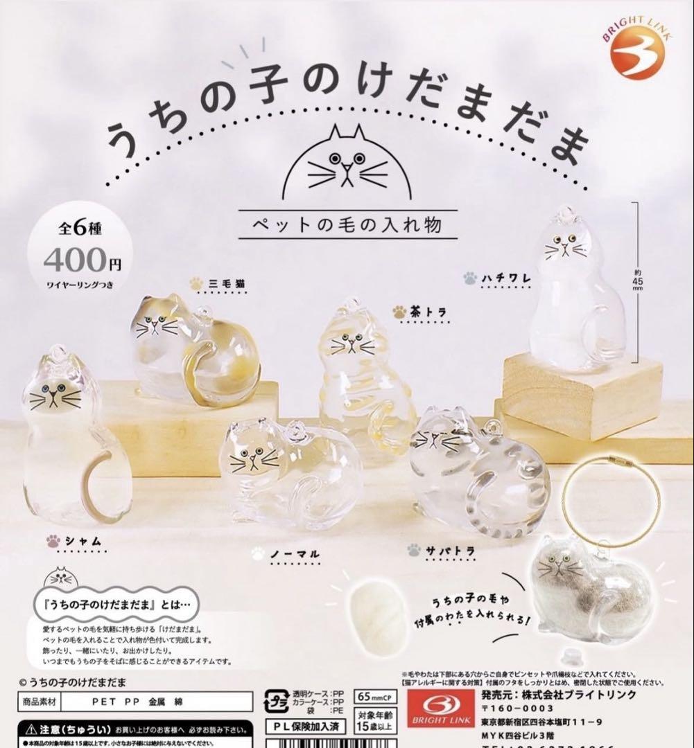 うちの子のけだまだま　ペットの毛の入れ物　ガチャ　全6種　コンプリート　新品
