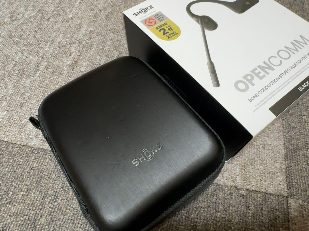 【美品】SHOKZ OPENCOMM 骨伝導イヤホン ブラック