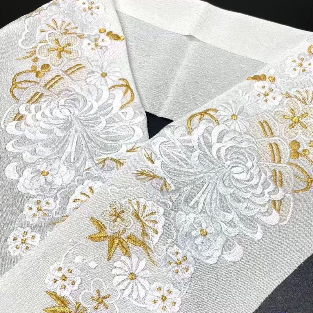 完璧 帯締め 帯揚げ 重衿 振袖 4点 新品 人気ホワイトコーディ 半衿 着物・浴衣