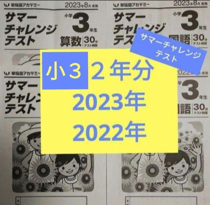 【まゆみ】早稲田アカデミー 小3 マンスリーテスト&サマーチャレンジテスト ワセアカチャレンジテスト 小3 サマーチャレンジテスト 2023年