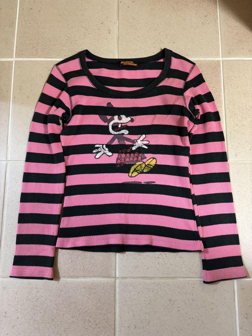 hystericglamour archive ボーダーロンT ピンク