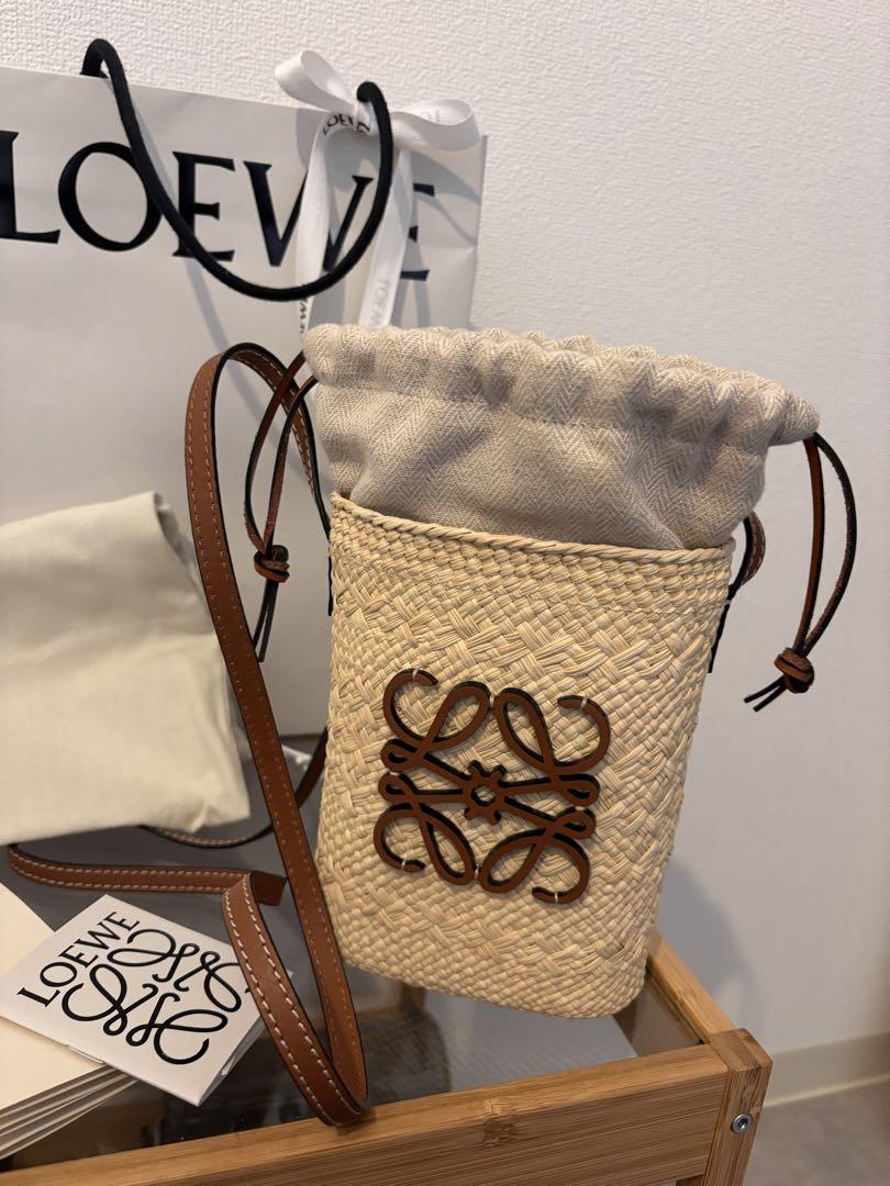 スクエア ポケット（イラカヤシ&カーフ） グリーン - LOEWE