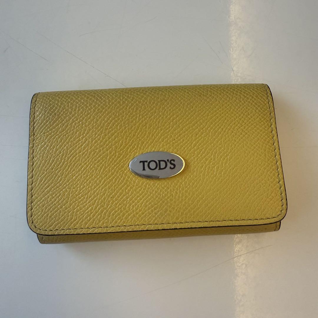 TOD'S イエロー レザー キーケース