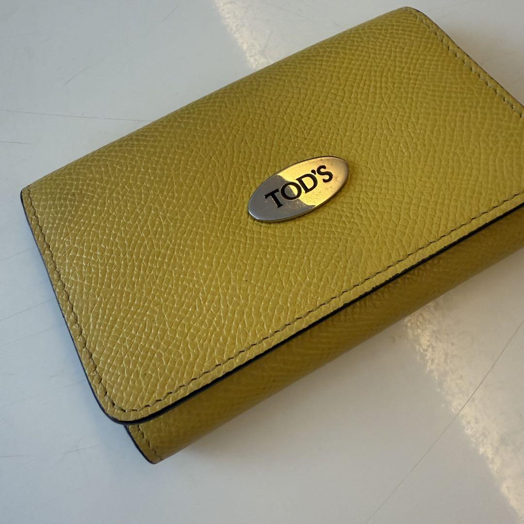 TOD'S イエロー レザー キーケース