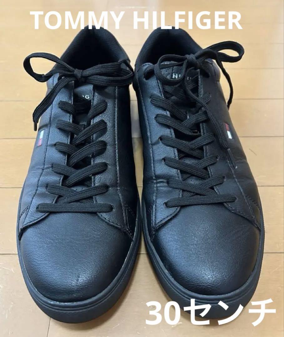 トミーヒルフィガーTOMMYHILFIGER ブラック スニーカー30センチ