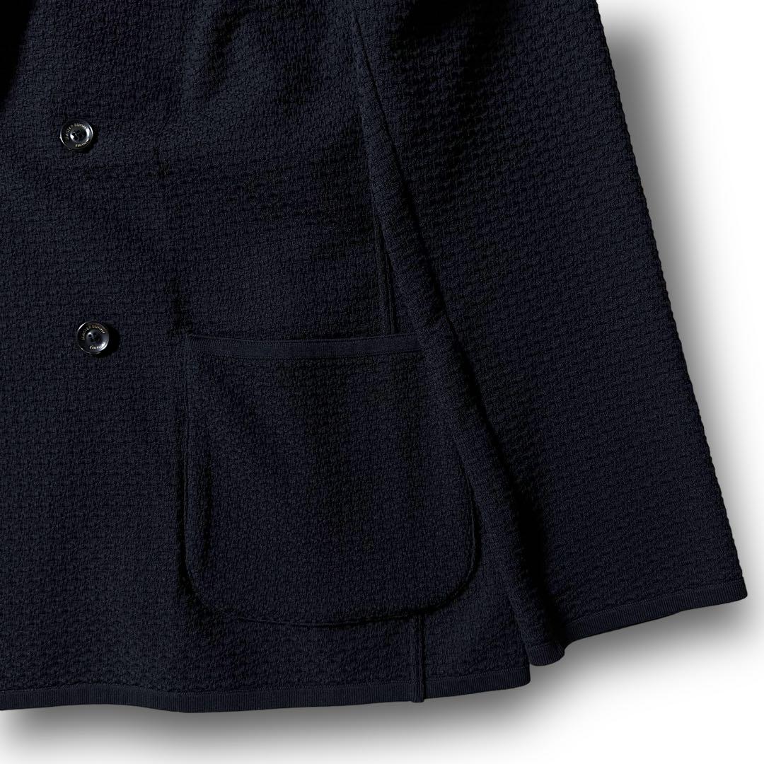 6 XL マスターバニー 編み柄 ストレッチ ダブルブレスト ダブルジャケット