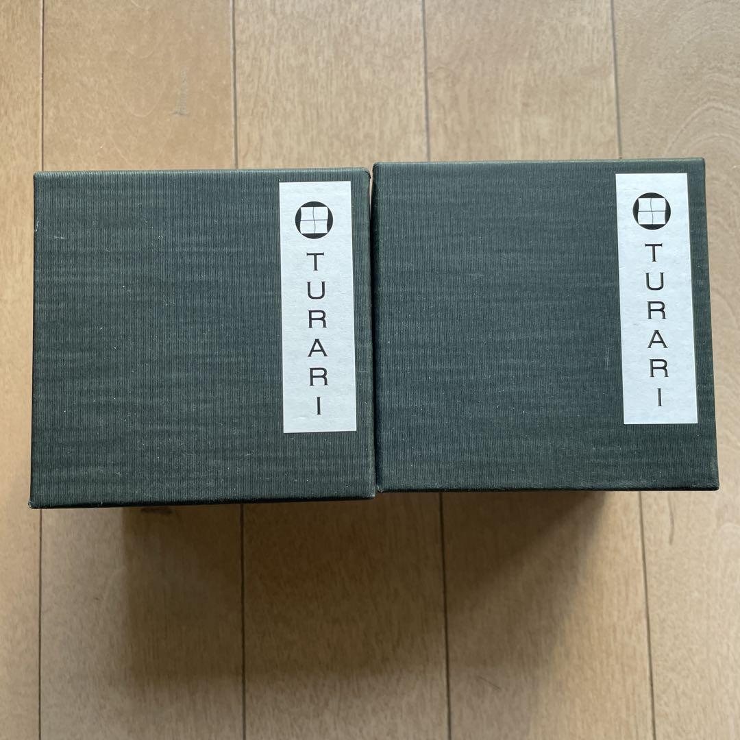 TURARI 木製コップ Mサイズ 黒 茶２個セット