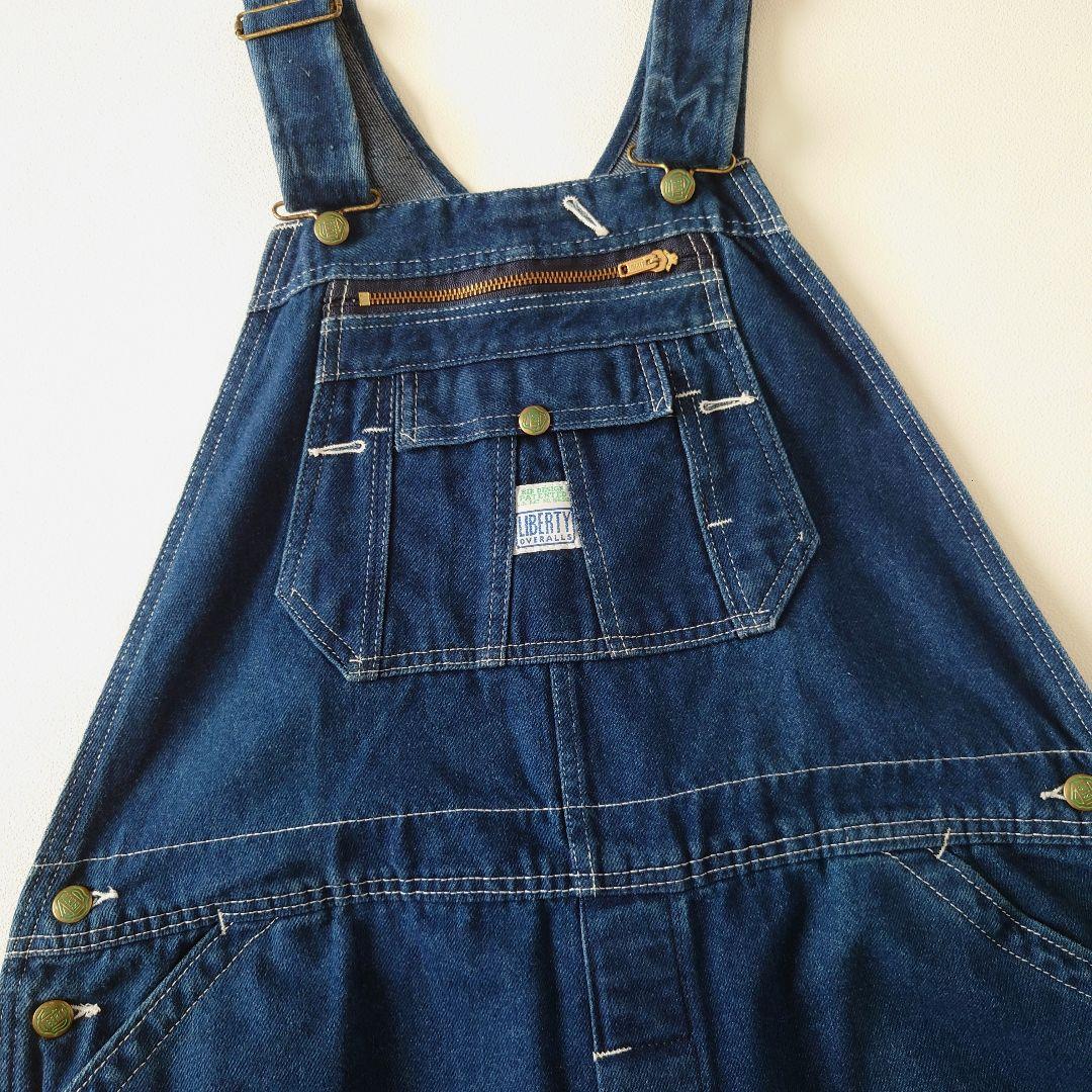 USA製 Liberty 濃紺デニムオーバーオール/サロペット古着/W42L34