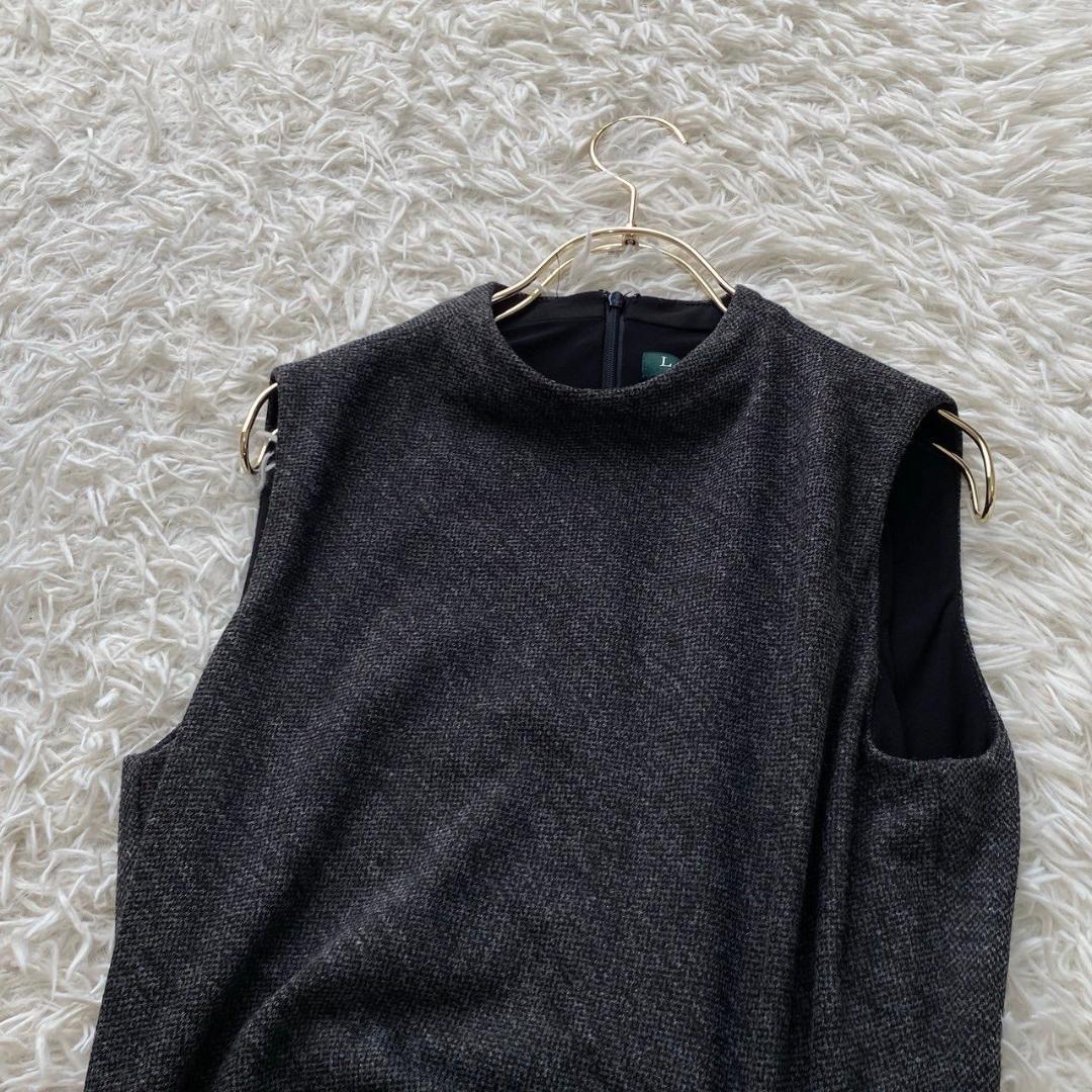 《美品》LAUREN ノースリーブワンピース 6 シンプル ナチュラル