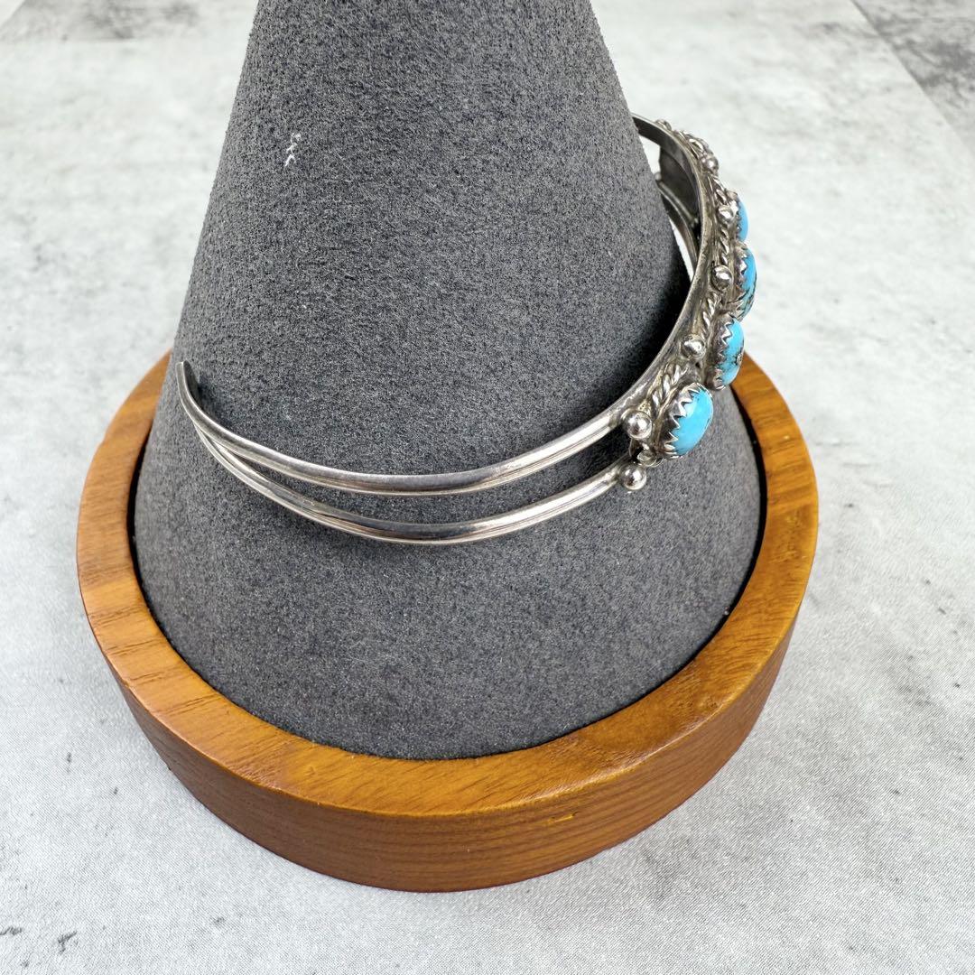Indian Jewelry 5連ターコイズシルバーバングル vintage Indian Jewelry 5連ターコイズシルバーバングル vintage
