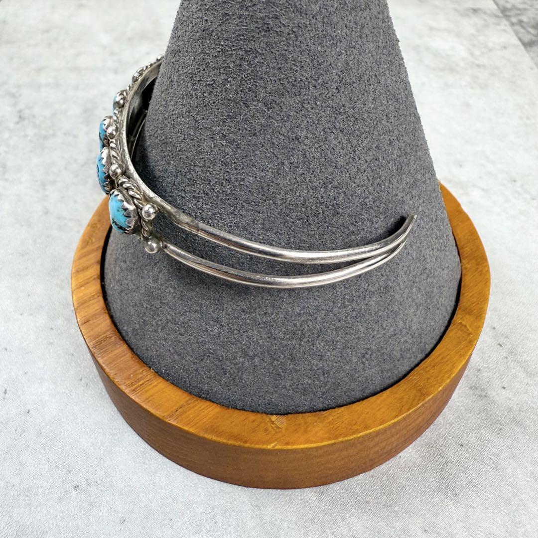 Indian Jewelry 5連ターコイズシルバーバングル vintage Indian Jewelry 5連ターコイズシルバーバングル vintage