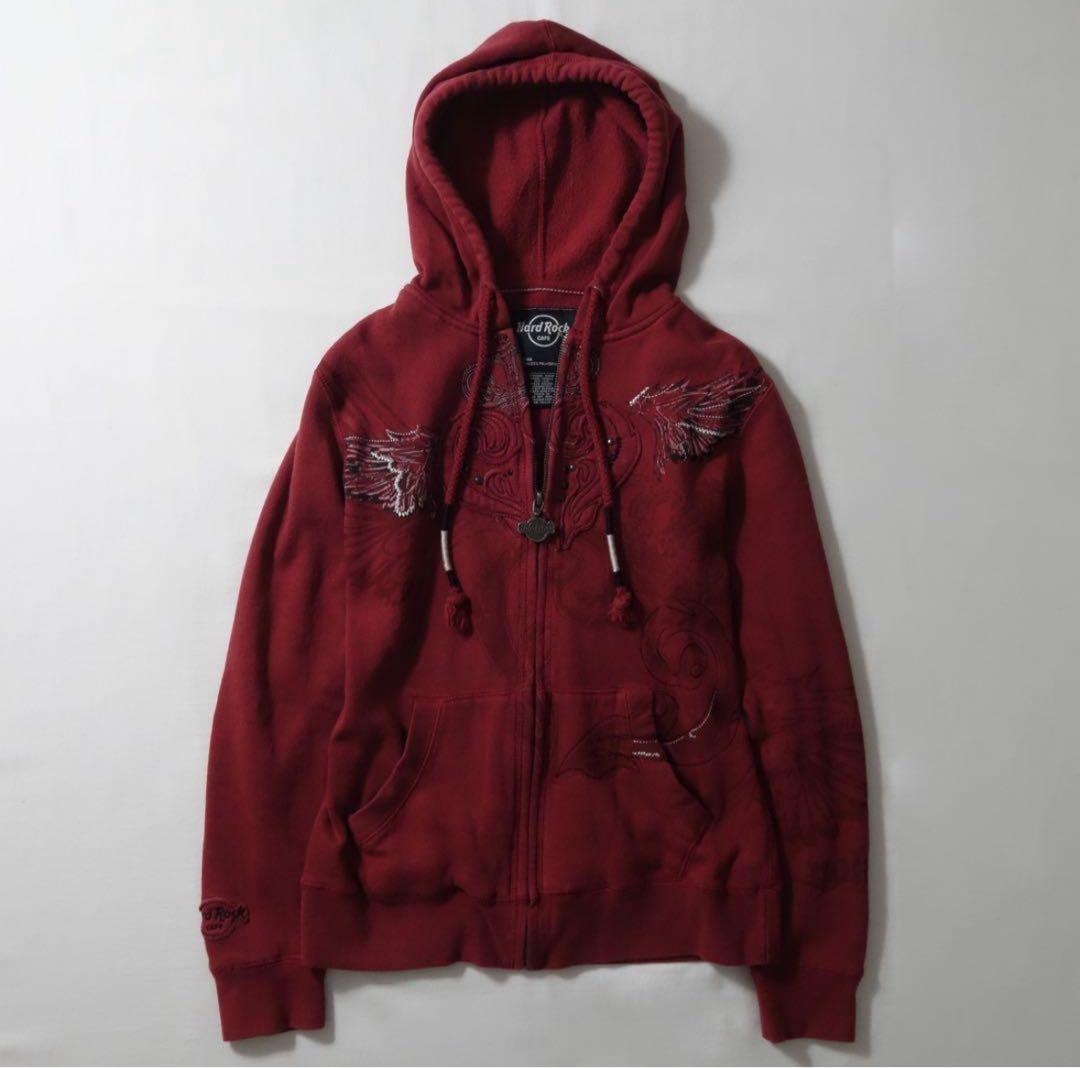 Hard Rock Cafe Studs Wing Zip-up HoodieM